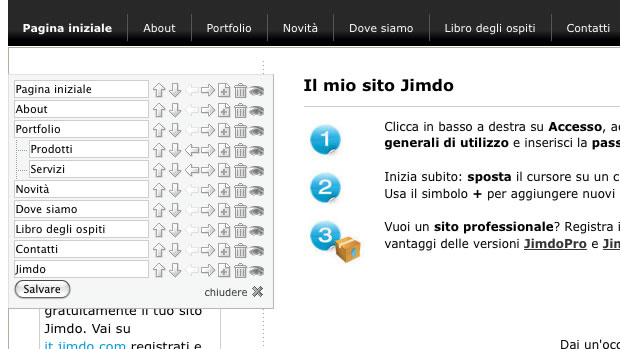 creare sito internet 4-menu