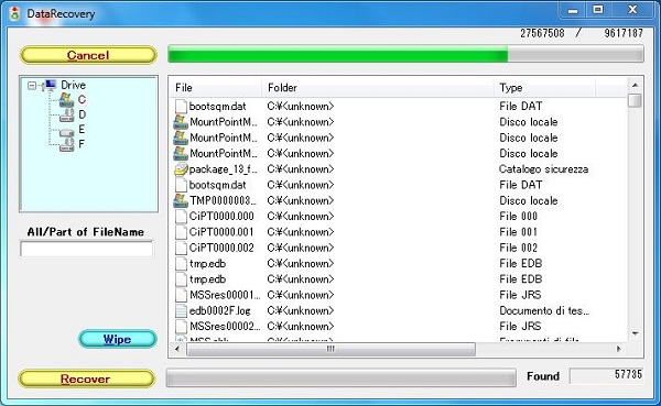 Recupero dati da Hard Disk